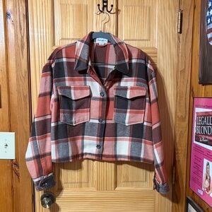 For The Republic Size XL Checkered Utility Jacket / Layering Piece
